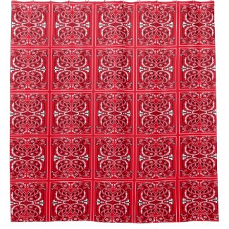 Western Bandana Print Any Color Shower Curtain