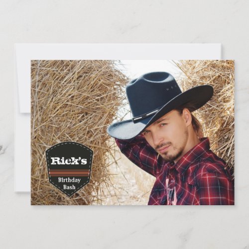 Western Banner Photo Invitation