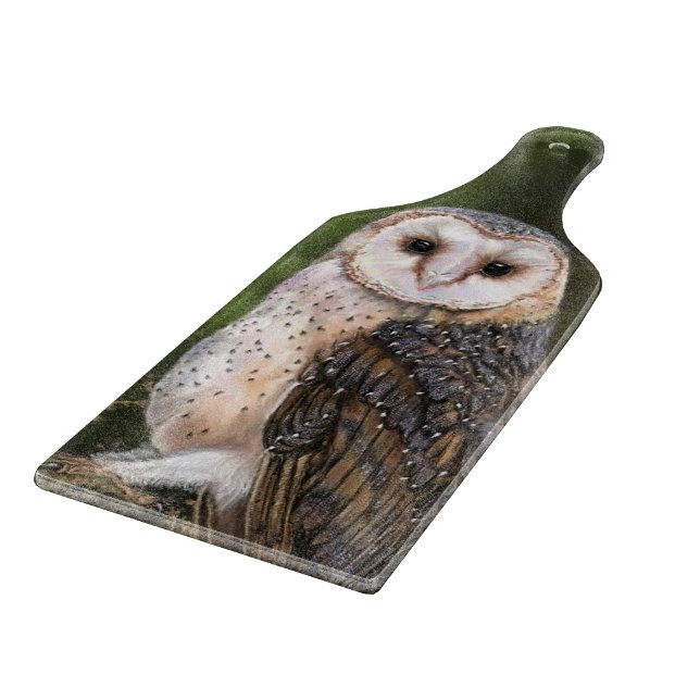 Western Barn Owl Cutting Board (Corner)