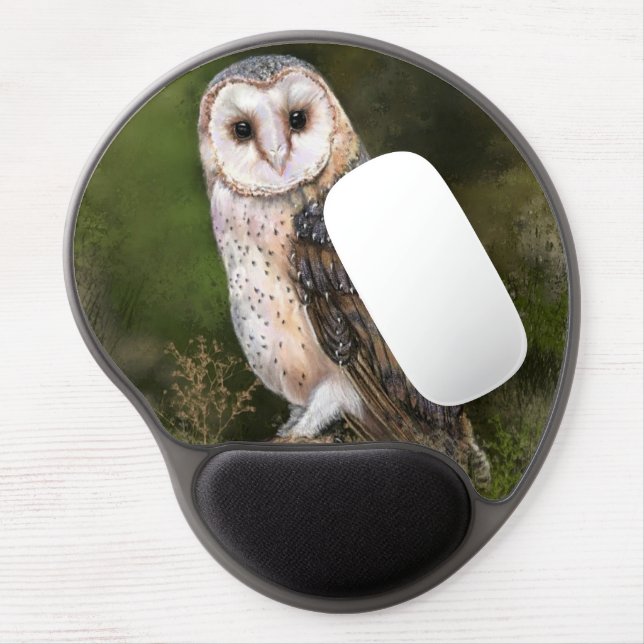 Western Barn Owl Gel Mouse Pad (Left Side)