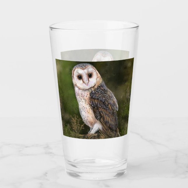 Western Barn Owl Glass (Front)
