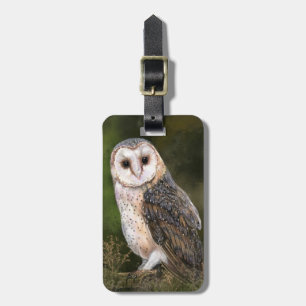 Western Barn Owl Luggage Tag