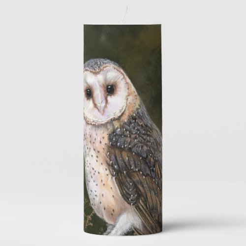 Western Barn Owl Pillar Candle