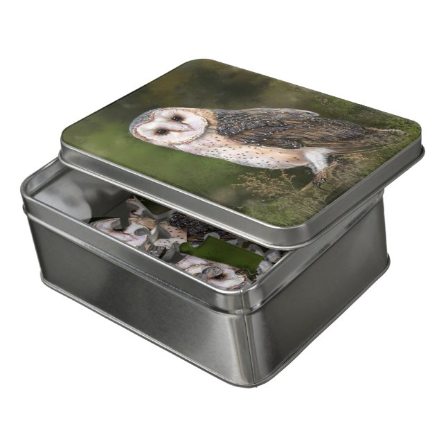 Western Barn Owl Puzzle (Lid Open)