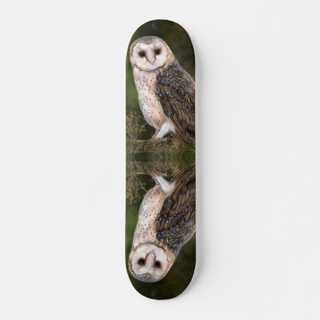 Western Barn Owl Skateboard (Front)