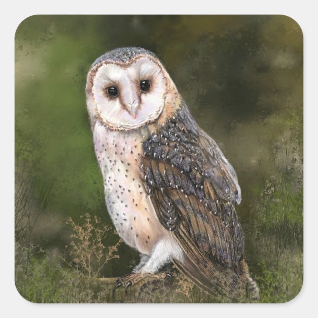 Western Barn Owl Sticker (Front)