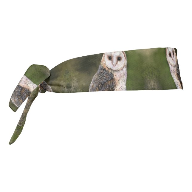 Western Barn Owl Tie Headband (Rotate 270)
