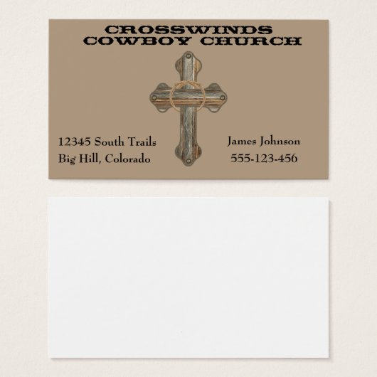 Western Barn Wood Cross With Rope (Front & Back)