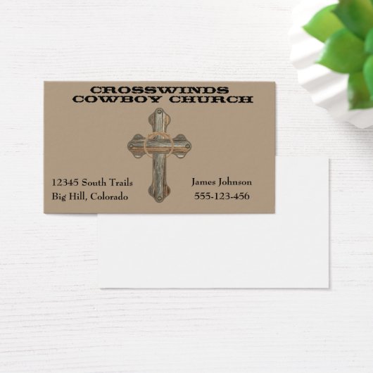 Western Barn Wood Cross With Rope (Desk)