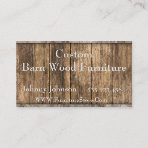 Western Barn Wood Template Business Card