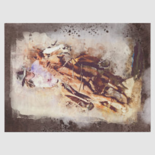 Western Barrel Racing Cowgirl Tissue Paper
