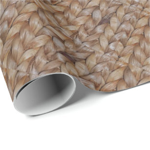 Western Basket Weave Print Wrapping Paper