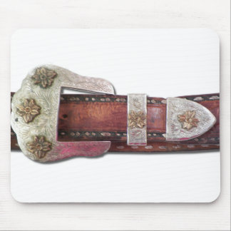 Western Belt Buckle Mouse Pad