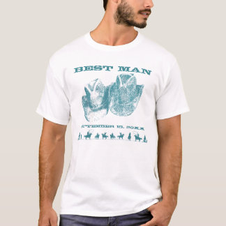 Western Best Man Wedding Party T-Shirts