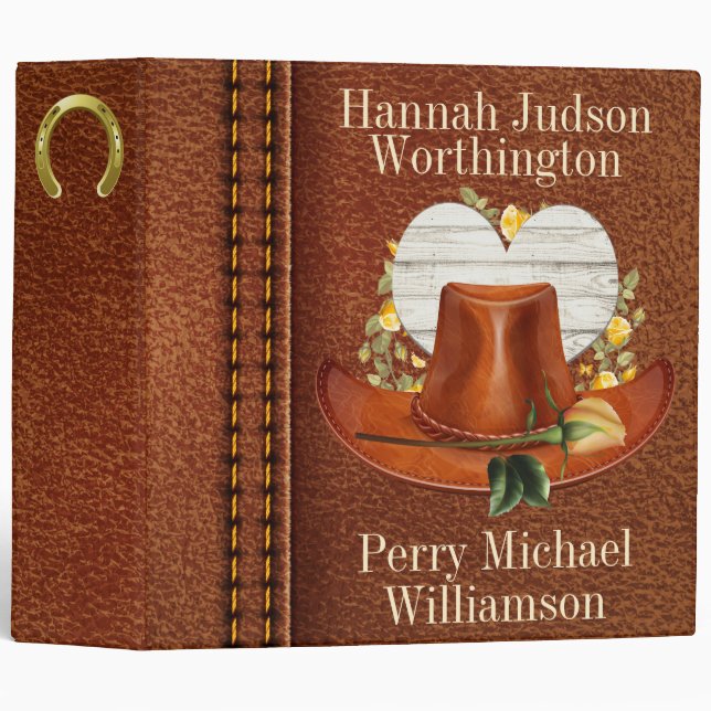 Western Binder - Wedding, Gathering, Photo Album (Front/Spine)