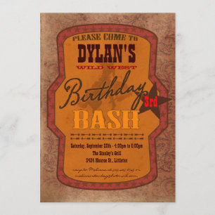 Western Birthday Bash Invitation