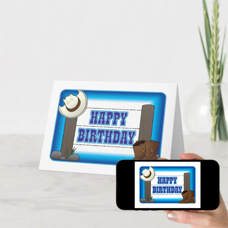 Western Birthday Card Zazzle