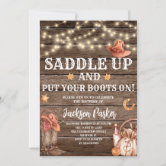 ANY EVENT - Cowgirl Boot Floral Western Invitation
