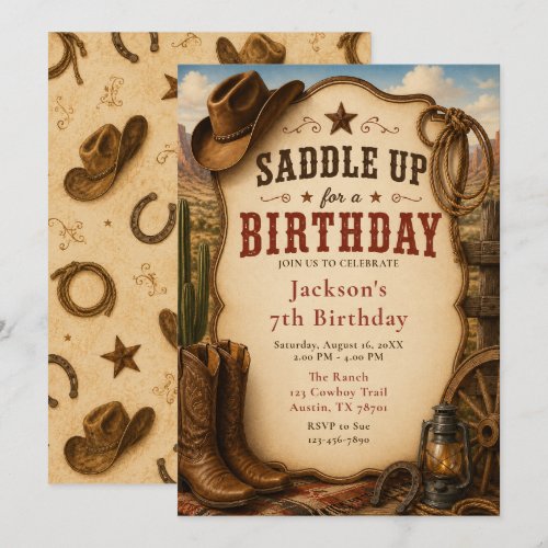 Western Birthday Party Invitation
