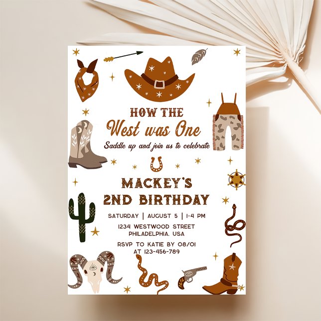 Western Birthday Rustic 1st Birthday Party  Invitation (Creator Uploaded)