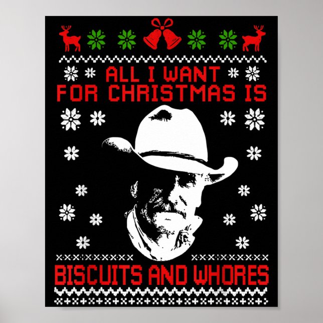 Western Biscuits And S Christmas Quote  Poster (Front)