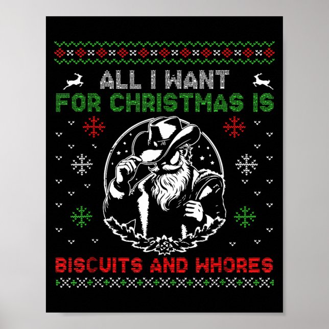 Western Biscuits And S Christmas Quote  Poster (Front)