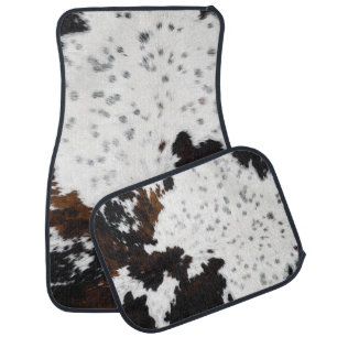 Western Black & Brown Cowhide Floor Mats