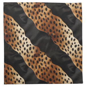 Western Black Brown Cream Cowhide Cloth Napkin