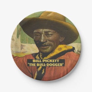 Western Black Cowboy Party Plates