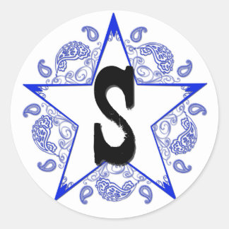 Western Blue "S" Monogram Sticker