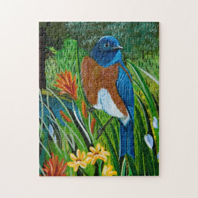 Western Bluebird Puzzle (Vertical)