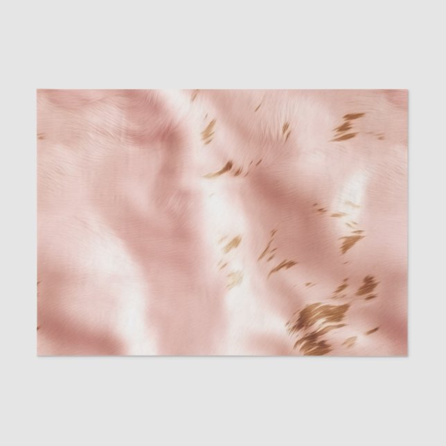 Western Blush Pink Faux Cowhide Bridal Shower Tissue Paper (Front)