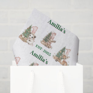 Western Boho Baby Girl First Christmas Tissue Paper