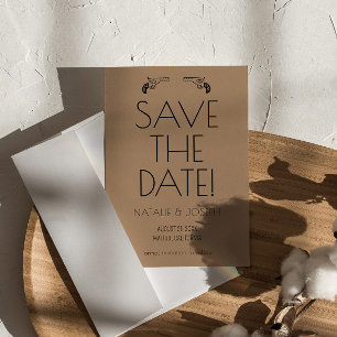 Western Boho Cow Boys Guns Modern West Wedding Save The Date