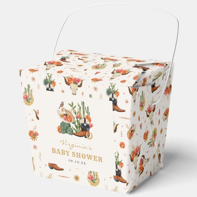 Western Boho Favor Boxes (Colorful Western Boho Favor Boxes with Cactus by Painted Paperie
)