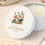 Western Boho Mini Candle Favors<br><div class="desc">Send your guests home with a charming keepsake they’ll love to light. This Last Rodeo candle favor features stylish Western artwork in a palette of pinks, neutrals, and gold, making it a unique and thoughtful bridal shower favor. Whether used as table décor or tucked into gift bags, this candle adds...</div>