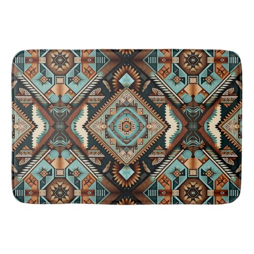 Western Boho Pattern Bath Mat