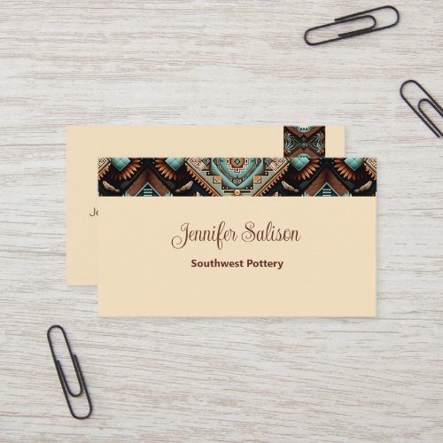 Western Boho Pattern Business Card