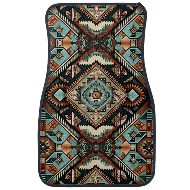 Western Boho Pattern Car Floor Mat (Front)