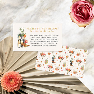 Western Boho Recipe Enclosure Card
