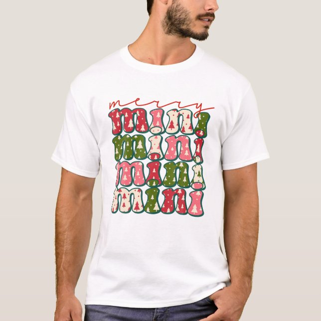 Western Boho Retro Christmas Mimi Mom Mother T-Shirt (Front)