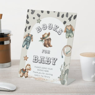 Western Books for Baby Library Sign