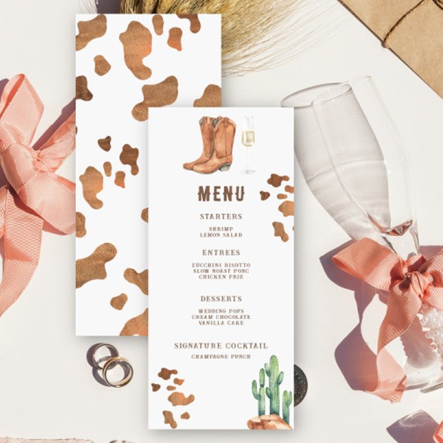 Western boots and bubbly Bridal shower menu (Creator Uploaded)