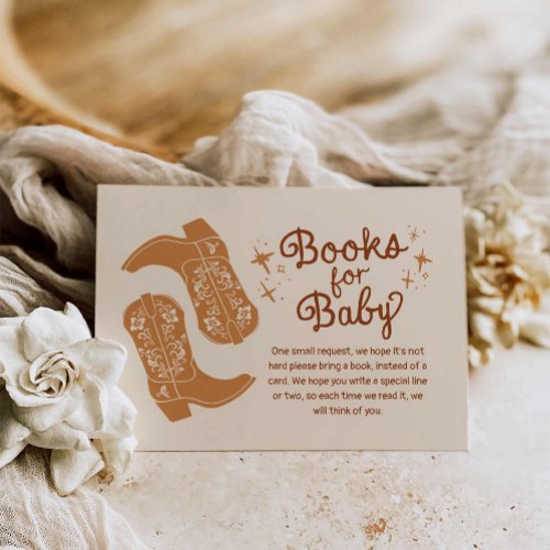 Western Boots Books for Baby Enclosure Card