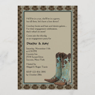 Western Boots Invitation