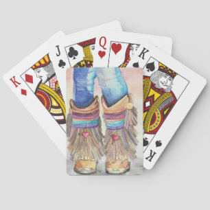 Western Boots Poker Cards