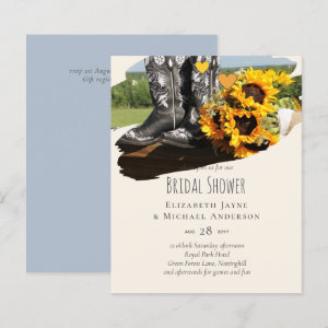 Western Boots Sunflowers Rustic Wedding