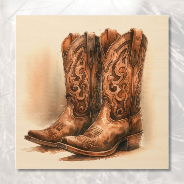 Western Boots Wood Wall Art (Western Boots Wood Wall Art)