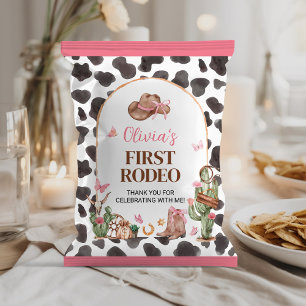 Western Bow Pink Cowgirl Birthday Chip Bag Wrapper