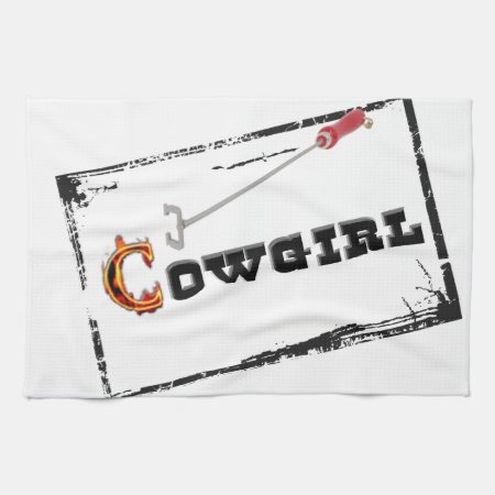 Western "branded Cowgirl" Kitchen Towels